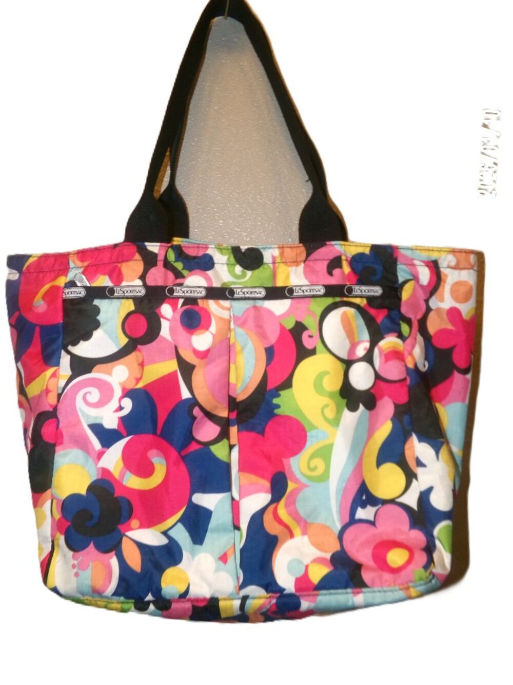 LeSportSac Multi color Top Zip Double Handle Shoulder Bag Tote